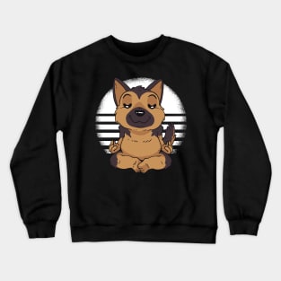 GERMAN SHEPHERD YOGA funny Crewneck Sweatshirt